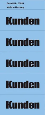 Produktbild von Inhaltsschildchen Kunden blau selbstklebend VE=100 Stück