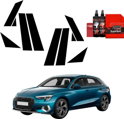 Immagine prodotto di 8in1 Pellicola protettiva nera Grizz Protector per montanti A-B-C - Audi A3 8Y Sportback (2020-2023)