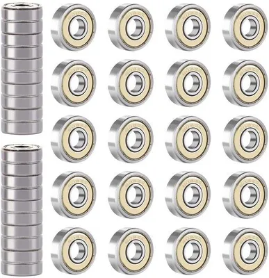 Productafbeelding van 608 ZZ Kogellagers 8 mm x 22 mm x 7 mm - 40 Stuks voor Skateboard en Scooters