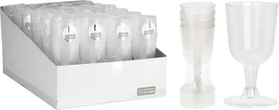 Obrázok produktu pre Excellent Houseware pohár na víno plastový 160 ml sada 4 kusov