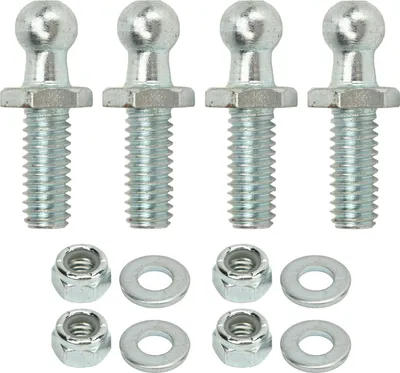 Imagen del producto de 4 tornillos de bola de 10 mm, con rosca 5/16-18, de alta dureza, robustos y estables, juego de arandelas para cajas de herramientas, vehículos recreativos, automóviles, de 1/2 pulgada