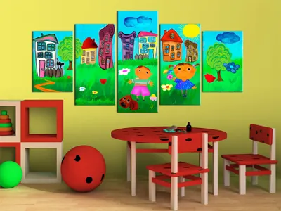 Immagine prodotto di Immagine acustica bambini 200x100 cm immagini schiuma acustica ad alte prestazioni fonoassorbente isolamento acustico tela 5 pezzi parete immagine stanza acustica isolamento acustico 0104-3
