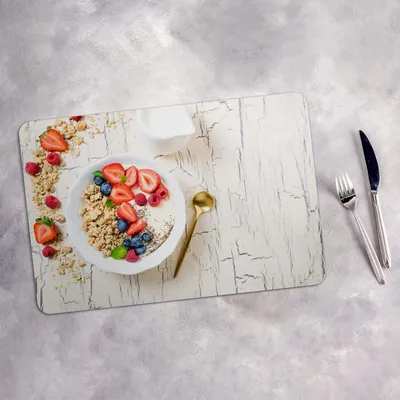 Produktbild von Tischset 4x45x30 cm Platzset Tischmatte Platzmatte Untersetzer - Müsli zum FrühErdbeeren