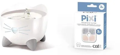 Image de Fontaine à eau, acier inoxydable, filtre pour chats