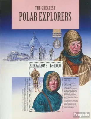 Produktbild von Briefmarken Sierra Leone 2017 Mi Block 1338 (kompl. Ausg.) postfrisch Polarforscher