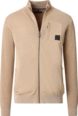 Produktbild von CASAMODA Strickjacke Reißverschluss Regular Baumwolle Beige 6XL