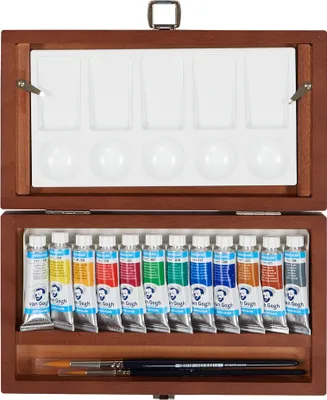 Produktbild von ROYAL TALENS Van Gogh Holzkasten-Set Aquarell 12er Set