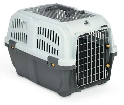Transportbox Skudo 2, grau, 55x36x35 cm, für Katzen & Hunde