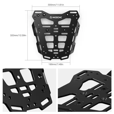 Image de Porte-bagages arrière pour les modèles 790 Adventure/ADV et 890 Adventure/ADV :
- 790 : 2019–2024
- 890 : 2020–2024
- Aluminium 5052
- Noir