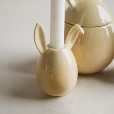 Produktbild von Kerzenhalter Rabbit - shiny yellow