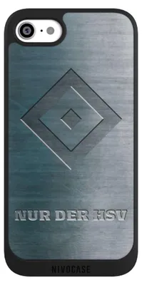 Produktbild von NIVOCASE Handyhülle für Apple iPhone SE (2020) Hülle NIVOpure Case Schwarz HSV Hamburger SV Metallic Look