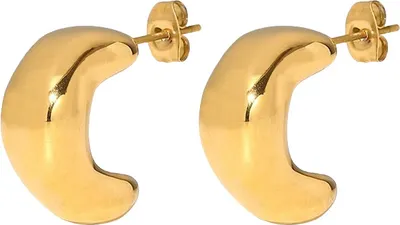 Produktbild von Oaklyn Ohrringe - Elegante Goldene Edelstahl Ohrringe für Empfindliche Haut KP21678