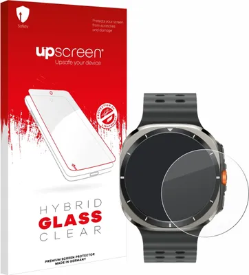 Produktbild von upscreen Schutzglas für Samsung Galaxy Watch Ultra / Ultra 2 (47 mm) Schutzfolie Panzer Folie Glas Display Schutz klar