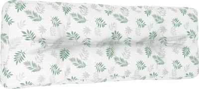 Produktbild von vidaXL Palettenkissen Blattmuster 120x40x12 cm Stoff