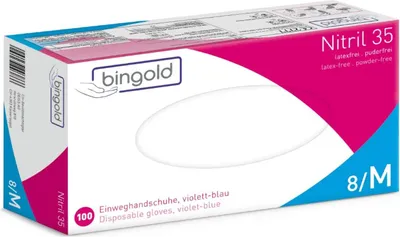 Produktbild von Bingold Nitril 35 violett Gr. M 100 Stück