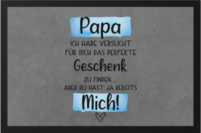Produktbild von Papa Geschenk Fußmatte Mit Spruch Vatertag Geschenkidee Humor Sarkasmus Vater Papi