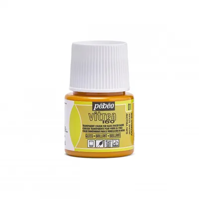 Produktbild von Pebeo Vitrea 160 Glasfarbe, 45 ml, Sonnengelb