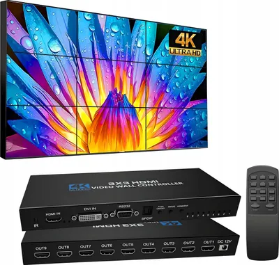 Immagine prodotto di Controller Video Wall Hdmi 3X3 Splitter Matrice 9 Schermi