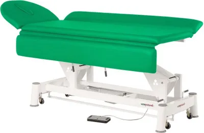 Produktbild von Therapieliege, Untersuchungsliege mit Gesichtsloch, elektr. div. Farben + Hocker, Farbe:59 gras