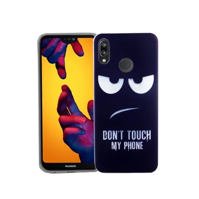 Productafbeelding van "Niet aan mijn telefoon!" Telefoonkoffer van siliconen voor Huawei P20 Lite