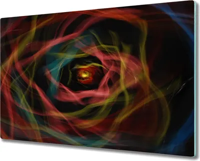 Produktbild von Coloray Küchenbrett Kochplattenabdeckung Hackbrett Schneidebrett Herdabdeckplatte 80x52 cm - Feuer Wirbel