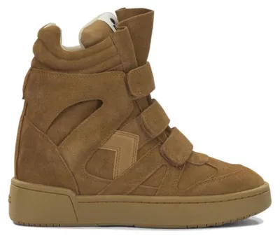 Zdjęcie produktu dla Skórzane sneakersy Isabel Marant damskie, kolor brązowy - rozmiar 39