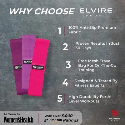 Image de Kit de bandes de résistance pour le fitness et le yoga, 3 pièces, pour les jambes et les fessiers