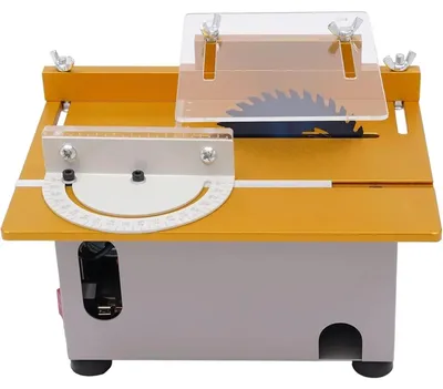 Obrázok produktu pre Mini stolová kotúčová píla – Profesionálna píla pre modelárstvo – Motor 300 W – 9000 otáčok za minútu – Prenosná – Na rezanie, brúsenie a gravírovanie dreva