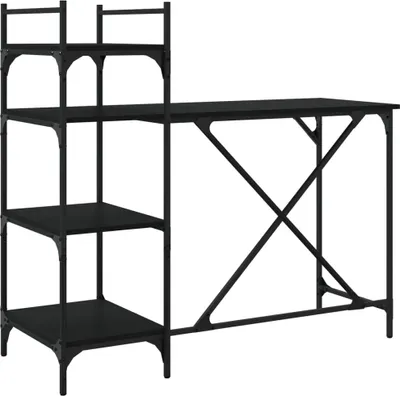 Obrázek produktu pro vidaXL Počítačový stůl s policí černý 120x47x109 cm