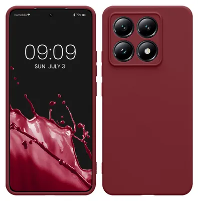 Produktbild von kwmobile Handyhülle für Xiaomi 14T Hülle - weiches Handy Silikon Case - Schutzhülle Cover - Bordeaux Violett