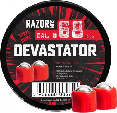 Image de Kule metalowe RazorGun Steel Core Devastator kal. .68 / 40 szt. do Umarex T4E HDS 68 cal.