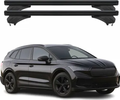 Image de Barres de toit Menabo pour Skoda Enyaq 2020-2025 Aluminium Noir 2 pièces