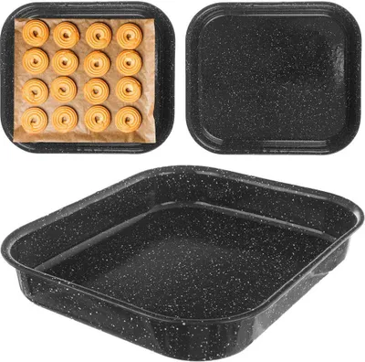Produktbild von Orion Backblech Backform emailliert für Fleisch Kekse Desserts Gemüse antihaftbeschichtet 29,5x25,5x4,5 cm