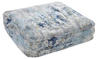 Produktbild von Design Bodenkissen XL 70cm blau beige abstraktes Muster Sitzkissen Kissen