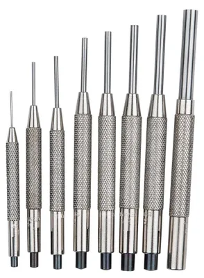 Durchschlag-Set 8-teilig, 0,9–5,9 mm, Führungshülsen