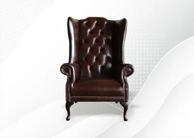 Productafbeelding van Chesterfield fauteuil, gestoffeerde sofa, antiek model, fauteuil, stoel, klassieke meubels