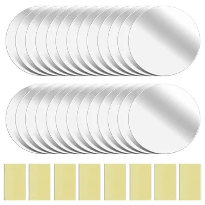 50 runde Acrylspiegel 15 cm, 2 mm dick, für Tisch & Wand