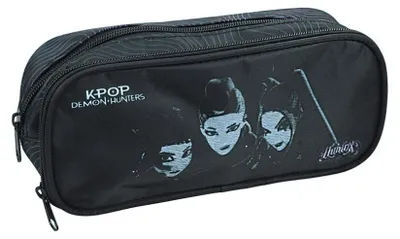 Produktbild von K-pop Demon Hunters Black Federmäppchen mit 2 Fächern 26 cm