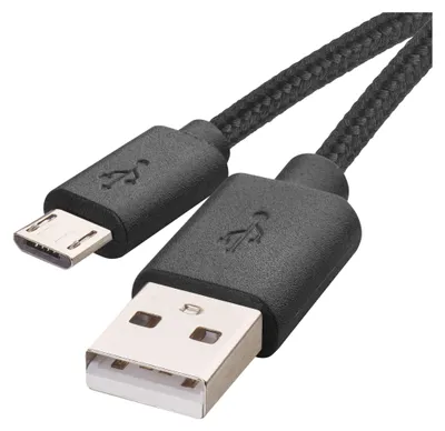 Nabíjecí a datový kabel USB-A 2.0 / micro USB-B 2.0, 2 m, černý