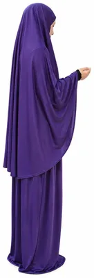 Immagine prodotto di Set da preghiera Yaqeen composto da due pezzi: khimar (velo) e gonna lunga, realizzato in Spandex, ideale per la preghiera islamica