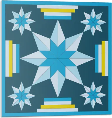 Immagine prodotto di Stelle geometriche - Piastrelle 3D autoadesive - Pannelli in PVC e vinile - Piastrelle per cucina e bagno - Decalcomanie decorative per pareti - 4 pezzi 50 x 50 cm