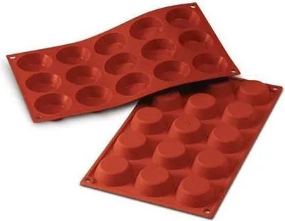 Obrázek produktu pro Silikomart SF014, Plech na muffiny, Obdélníkový, 0,375 l, Červená, Silikon, 15 mm
