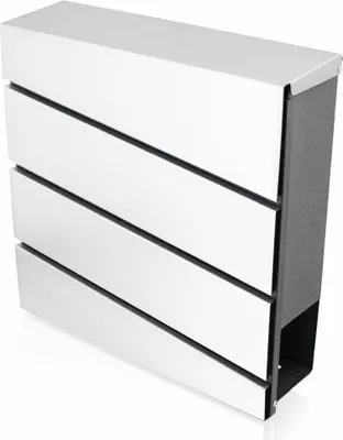 Produktbild von BITUXX Design Briefkasten Edelstahl mit Einwurf Diagonal Edelstahl, MS-18063