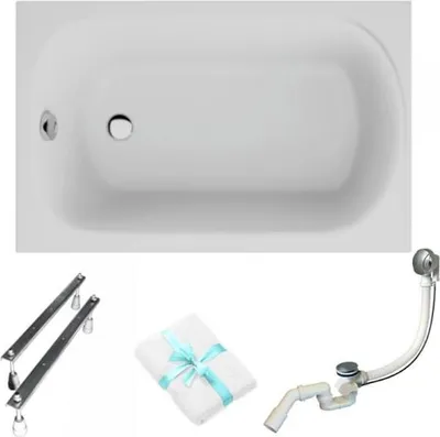 Produktbild von Mini-Rechteckbadewanne 110x70 + Siphon