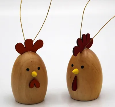 Produktbild von Osterdekoration Baumbehang Huhn & Hahn BxHxT 3,5x6x4cm NEU
