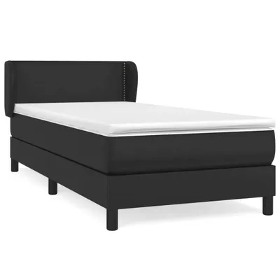 Produktbild von vidaXL Boxspringbett mit Matratze Schwarz 100x200 cm Kunstleder