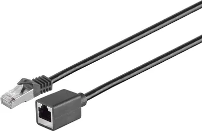 Produktbild von S/CONN maximum connectivity Netzwerkverlängerung-RJ45 Patchkabelverlängerung mit RohkabelCat.7 Rohkabel, S/FTP, PIMF, Halogenfrei, schwarz, 3,0m (08-62045)