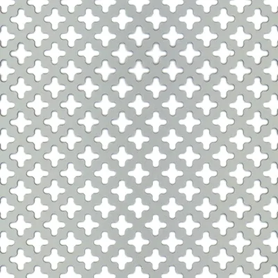 Image de Alberts 497224 Tôle perforée, trous croisés, aluminium, anodisé couleur argent, 250 x 500 x 1,0 mm, lot de 2