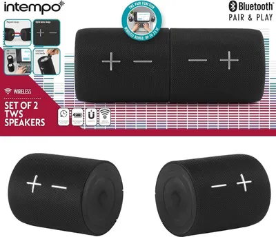 Produktbild von Intempo Bluetooth Lautsprecher Set mit 2 kabellosen Magnet TWS Smart