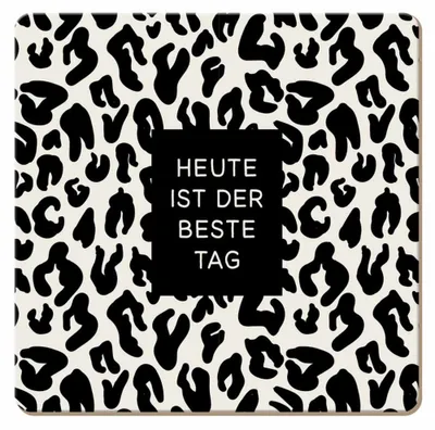 Produktbild von Getränkeuntersetzer, Zubehör für Gläser, Getränke, Tassen, Glasuntersetzer, abwischbar, Korkuntersetzer "Heute ist der beste Tag"